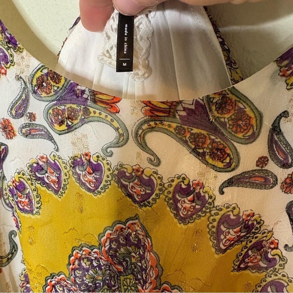 Anthropologie Akemi + Kim Medallion Dress Maxi Dress Size Medium - Picture 6 of 10